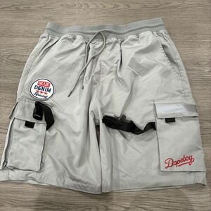 Custom WEIV Men's Essential Utility Tactical Reflective Nylon Cargo Shorts Gray